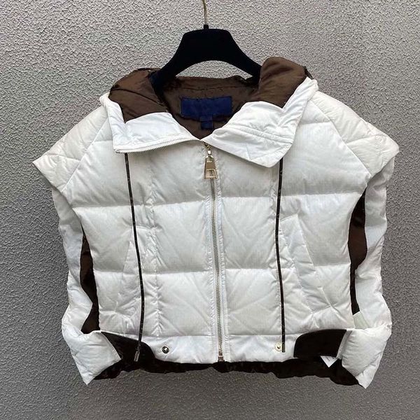 

design vest men jackets women sleeveless hood parkas classic letter print streetwear fashion coat casual pocket short vests wholesale, Black;white