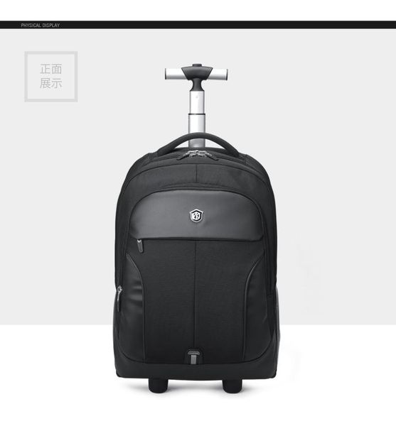 

backpack design trolley rolling luggage big wheel travel shoulder bag men/women large-capacity suitcase carry on