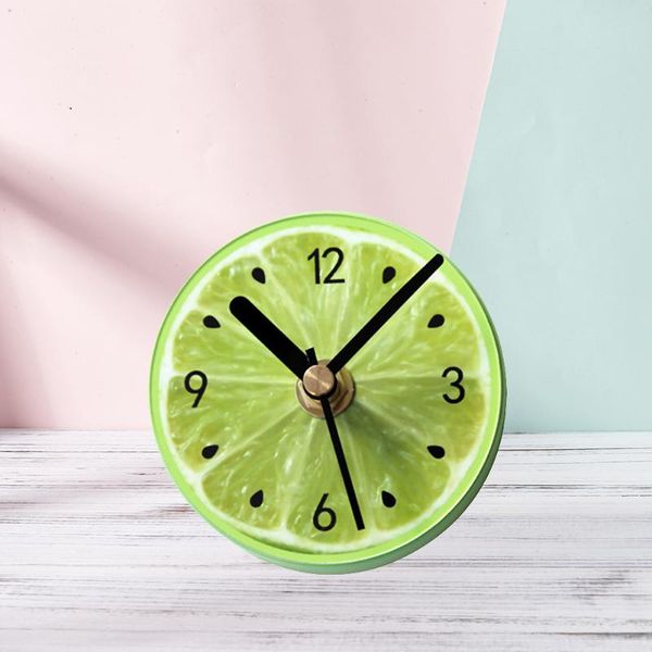 

fridge magnets refrigerator sticker clock round fruit pattern wall message stickers (green
