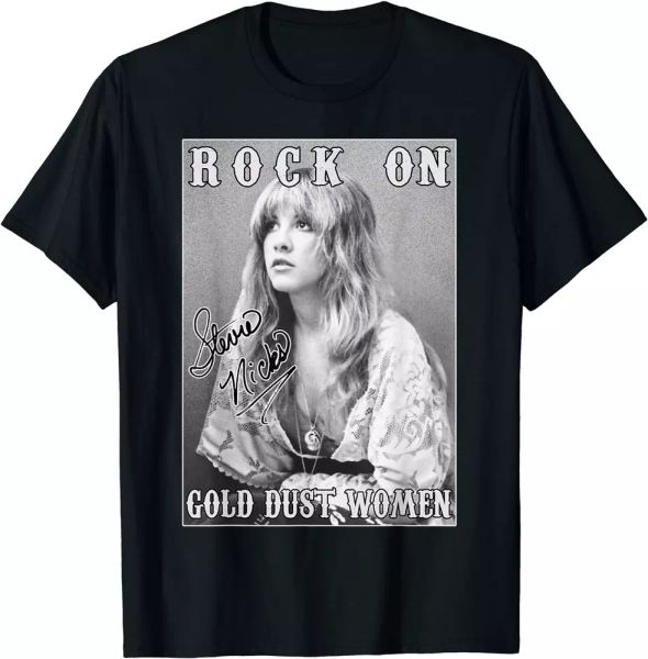 

vintage stevie tees nicks gift birthday rock on 70s fan t-shirt, White;black