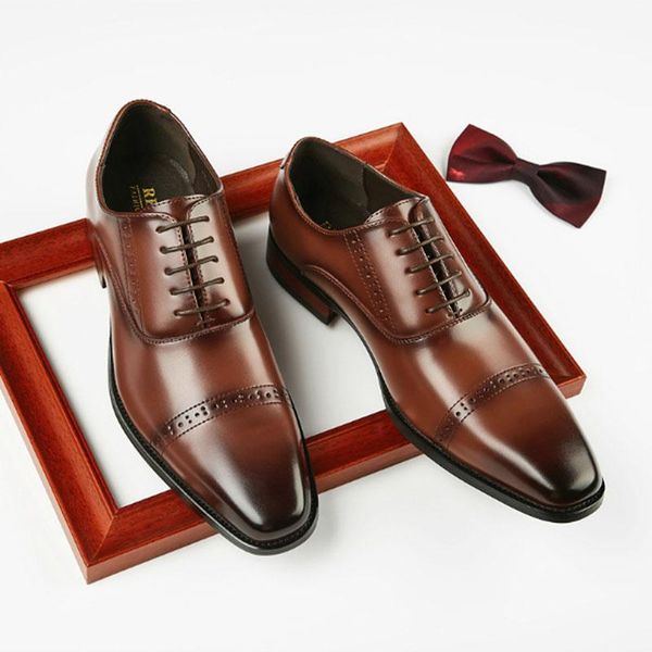 

dress shoes men's business formal carved british wedding work, Black