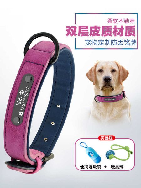 

factory pet husky large golden collar legal fight dog tag identity card