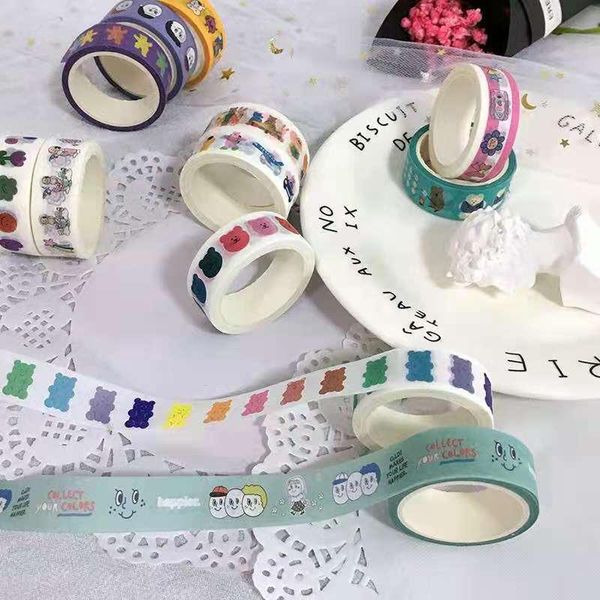 

gift wrap 6 designs /set love shape diy handmade sticker package cartoon thank you label sealing stickers party festive decor supplilies