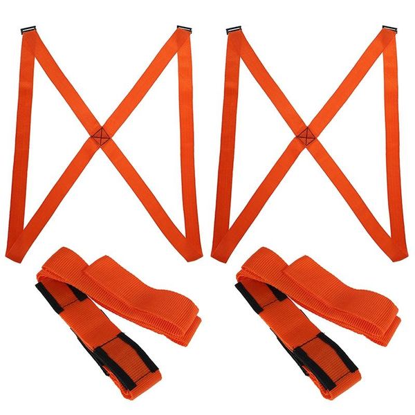 

4pcs lifting moving strap furniture transport belt shoulder straps convenient tools for home move house yarn, Black;white