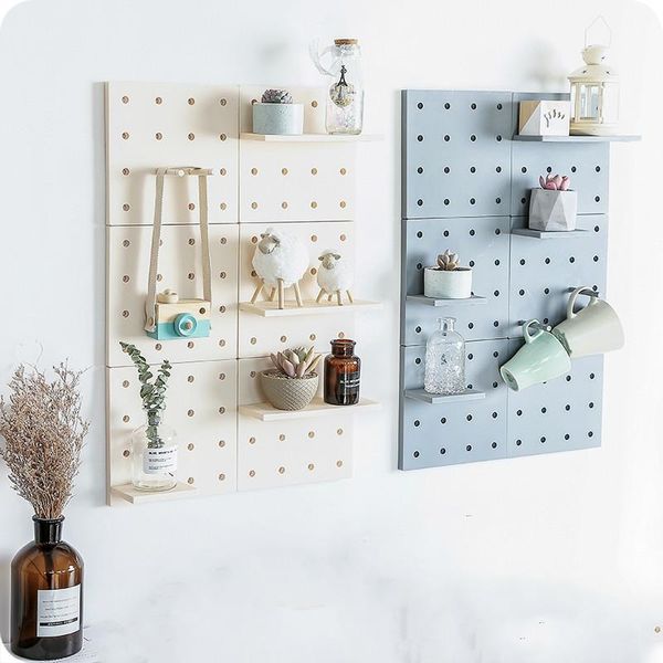 

bathroom shelves non-perforated wall shelf living room bedroom nordic simple hanging plastic hole board storage rack