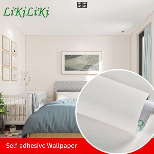 

solid color self adhesive wallpaper living room kitchen cabinet furniture sticker waterproof contact paper decor film wallpapers