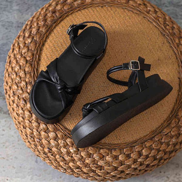 

open toe casual fashion beach shoes women wear bread, Black