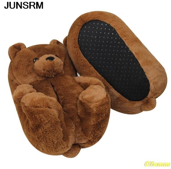 

winter slippers women warm home ladies cute pink shoes woman house indoor / men big size 35-41, Black