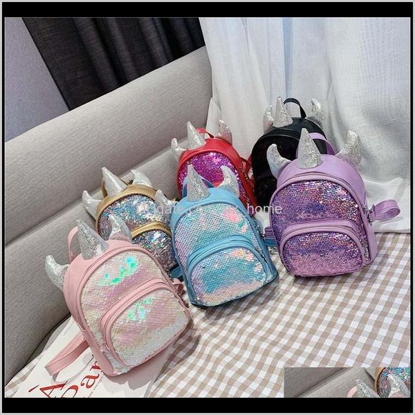 Crianças mochila crianças e meninas s colorchanging lantejoulas saco de escola personalidade crianças amor presentes 6glh z6h4r