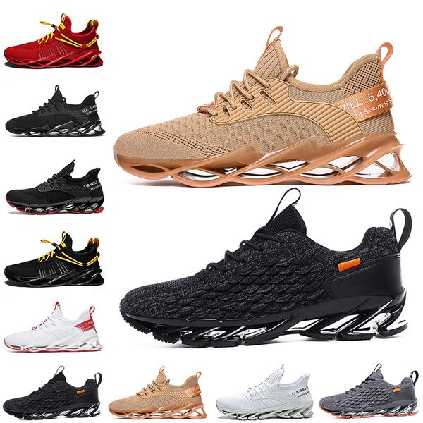

non-brand men women running shoes blade slip on triple black white all red gray orange terracotta warriors trainers outdoor sports sneakers