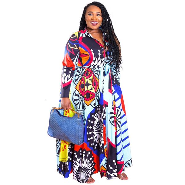 

printing large waist plus size dress long sleeve clothes for autumn and multicolored winter, Black;gray