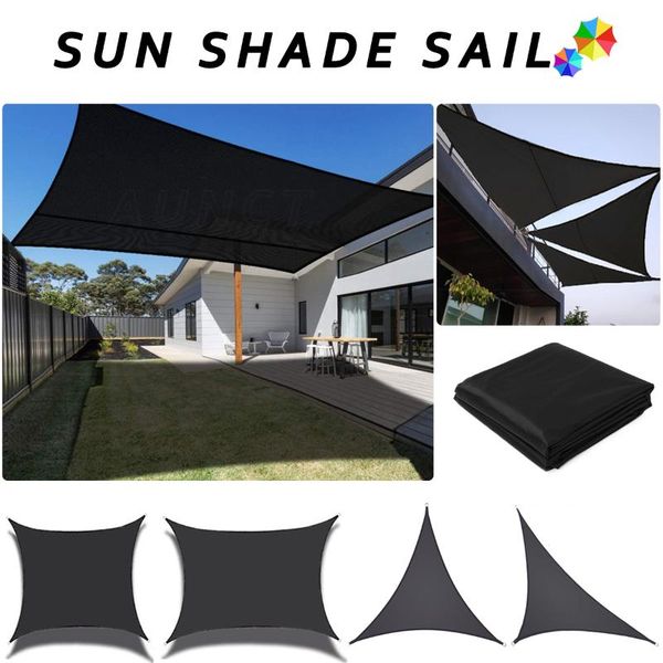 

shade black all size waterproof sun sail square rectangle garden terrace canopy pool triangle camp hiking yard awning
