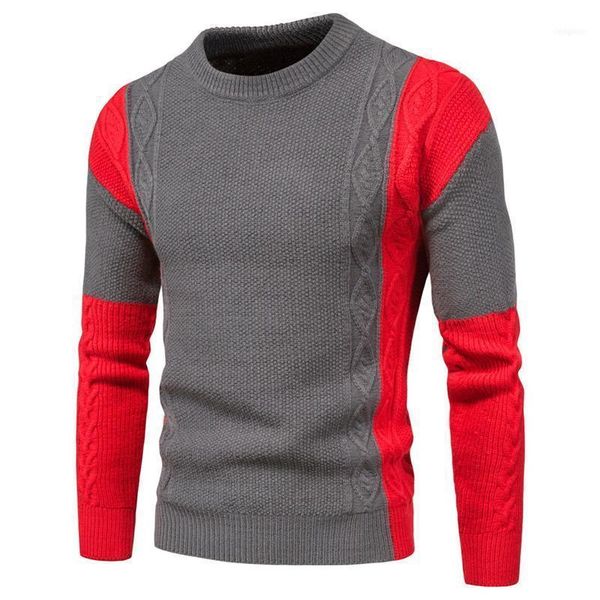 

color matching pullovers mens sweater casual o-neck letter men autumn fashion slim fit men's1, White;black