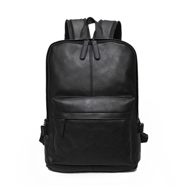 

backpack male korean version of the female double shoulder casual student schoolbag travel pu leather jt330042