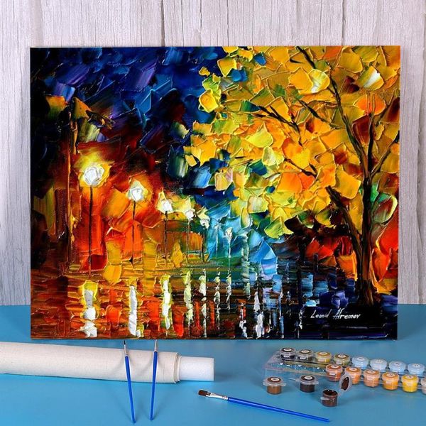 

paintings loneliness painting by numbers complete kit oil paints 40*50 loft wall picture for kids wholesale