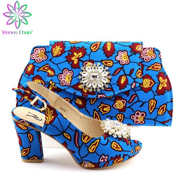 

dress shoes blue color woman custom sandals and bag set italian style rhinestone pumps for party, Black