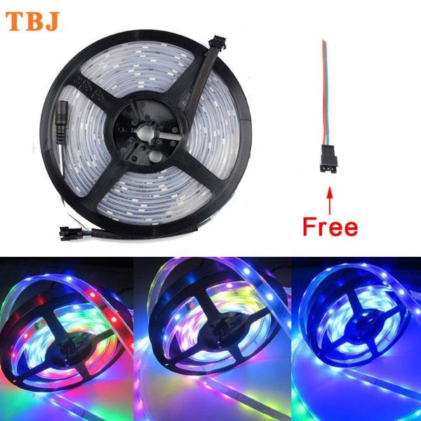 

strips 5m ws2811 dream magic color led strip light rgb 30 60led/m ip20/ip67 dc12v