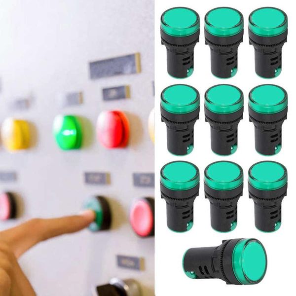 

downlights 10pcs ad16-22ds led indicator light high brightness green signal lamp for indication