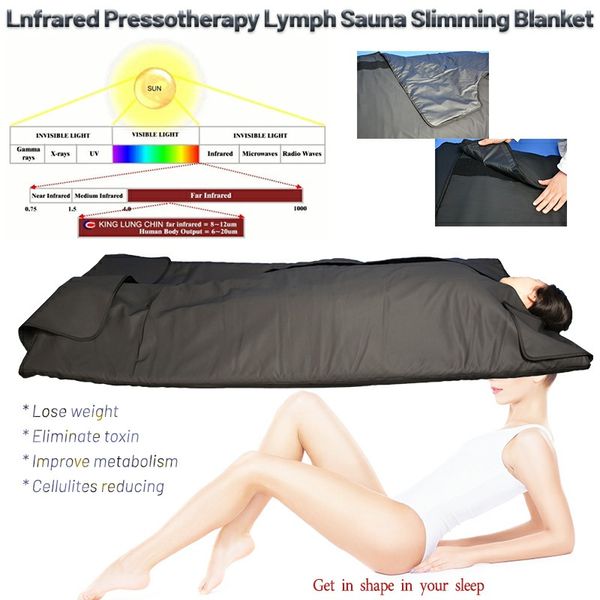 Fast Slimming Burnet Cobertor Linfático Drenagem Queimada Celulites Infravermelho Sauna Máquina de Massagem