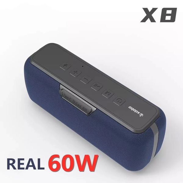 

100%xdobo x8 bluetooth speaker big power 60w wireless column waterproof dsp subwoofer music center with voice assistant 6600mah