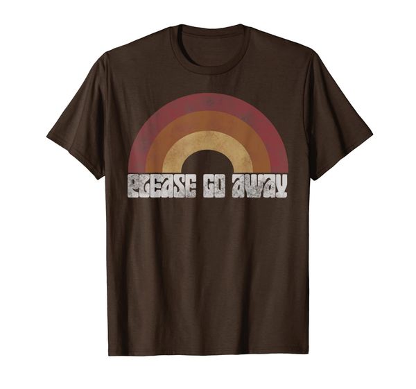 

Please Go Away Funny Rainbow Retro 70s Style T-Shirt, Mainly pictures