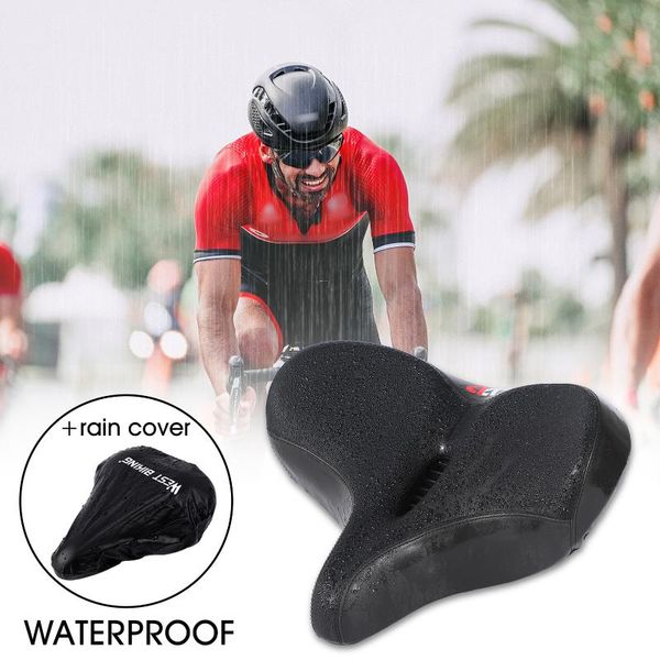 

bike saddles bicycle seats comfortable soft cushion pad mountain saddle road
