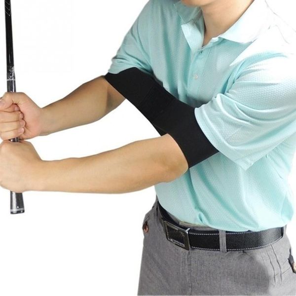 

golf swing training aid arm band elbow support practice trainer aids correct elastic belt for beginners