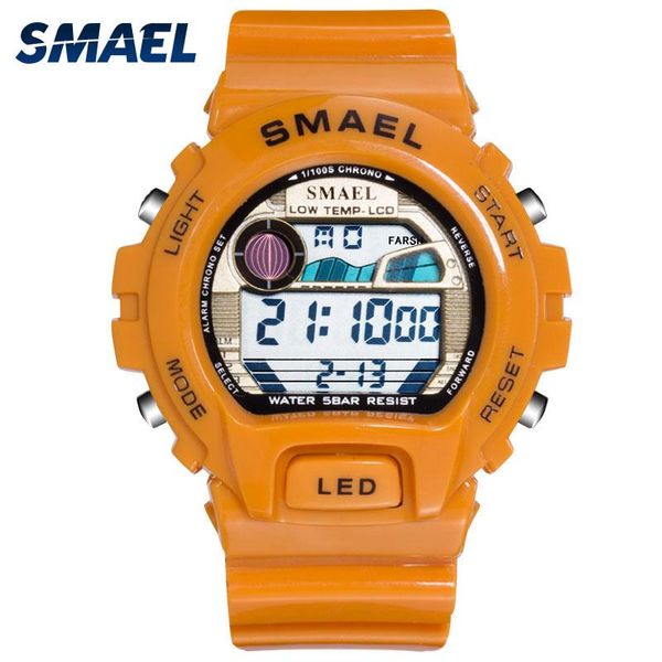 

wristwatches fashion digital big men clock cool sport watches for 50m waterproof stainless steel, Slivery;brown