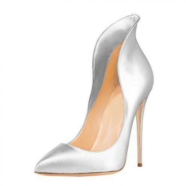 

dress shoes for pumps brides woman thin pointed toe fashion wedding high heels sandals silver single shoe, Black