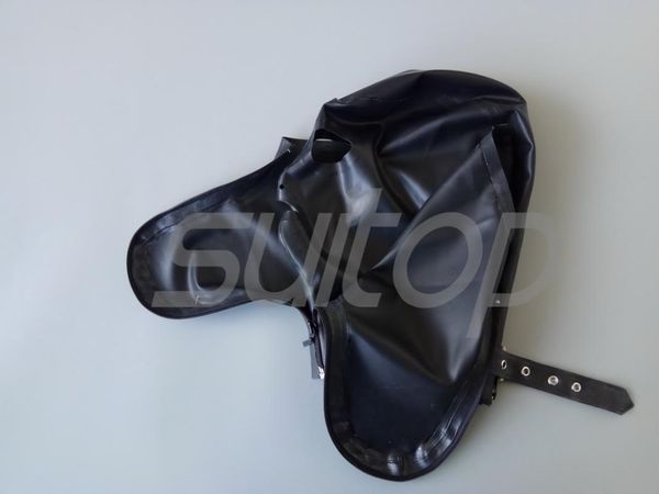 

party masks suifast red rubber latex hood fetish breathless