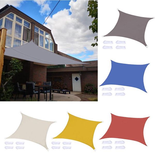 

tents and shelters outdoor sun shade sail rectangle 10' x 13' 98% uv block canopy for patio backyard lawn garden sunshade cover ta