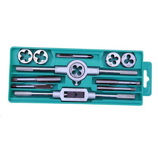 

hand tools 12 pcs metric tap and die with holder stock spanner