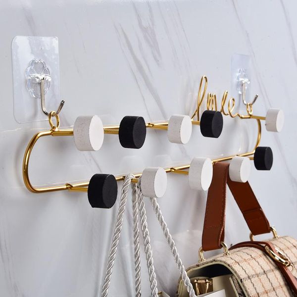 

iron decorative hooks living room wall key hook bedroom coat row & rails