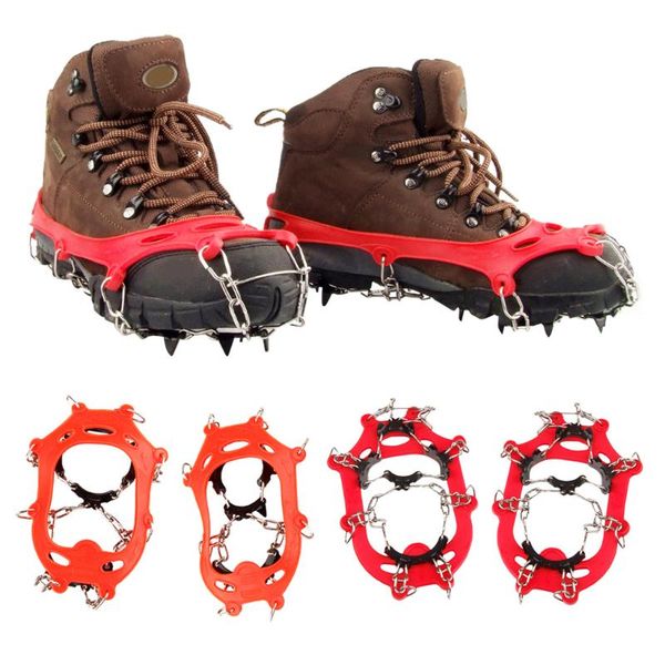

cords, slings and webbing anti slip 11-teeth point ice snow shoes spikes grips boots crampons grippers