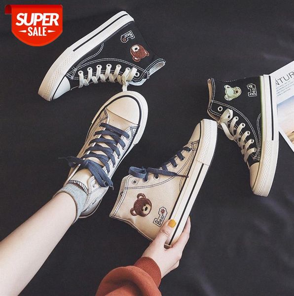 

cubs high-canvas shoes women's breathable students all-match flat bottom ins tide w695 #4c7b