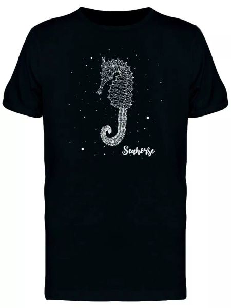 

seahorse constellation men's tee -image by shutterstock, White;black