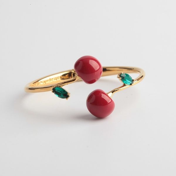 

bangles bracelet style jewelry zircon cherry earrings necklace set, Black