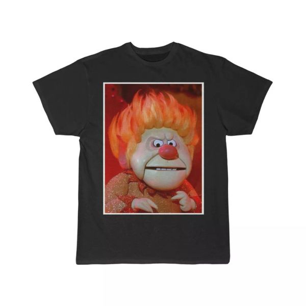 

heat miser a year without santa men's short sleeve tee, White;black