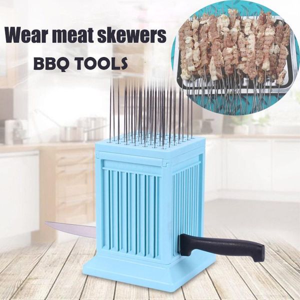 

tools & accessories skewer maker wear string machine 49 holes bbq grill barbecue kitchen tool