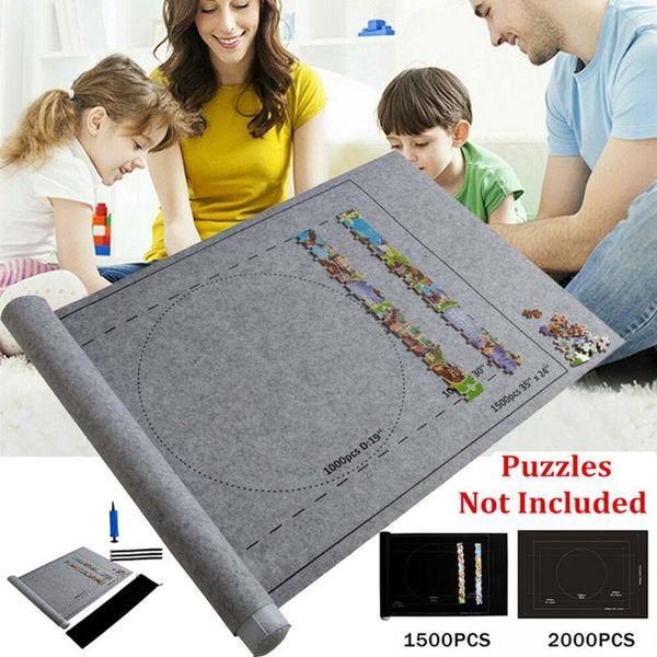 

blankets professional puzzle roll mat blanket felt up to 1500/2000/3000 pieces accessories portable travel storage bag