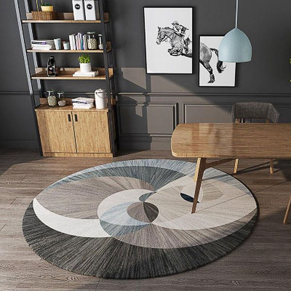 

carpets nordic modern geometric pattern printing round bedroom living room house decoration office el home carpet large