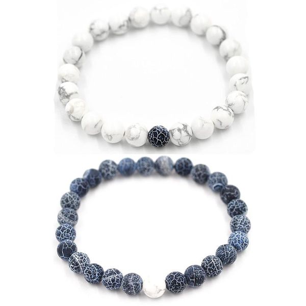 

beaded, strands black and while couples distance bracelet classic natural stone 18 styles beaded bracelets for men women friend