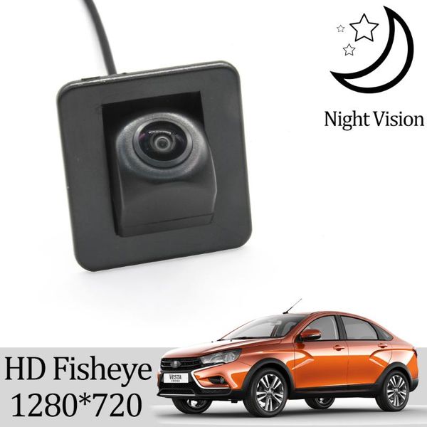 

car rear view cameras& parking sensors owtosin hd 1280*720 fisheye camera for lada vesta sw/vesta sw cross/vesta sport reverse accessories