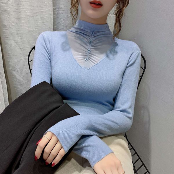 

women's sweaters tees sweater lace half turtleneck bottom for women with autumn and winter wear xbx6 v4r6, White;black