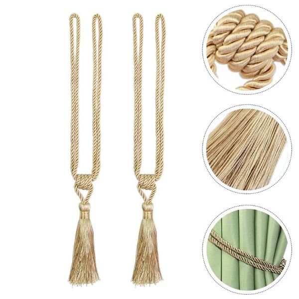 

curtain & drapes 2pcs coarse polyester rope decorative hand weaving tie