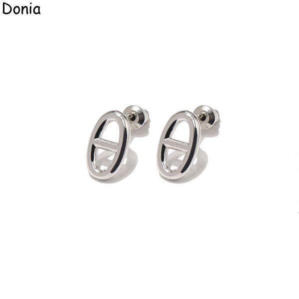 Donia Schmuck Luxus Ohrstecker Europäische und amerikanische Mode Schwein Nase Titan Stahl dreifarbige kreative Designer Ohrringe Geschenkbox