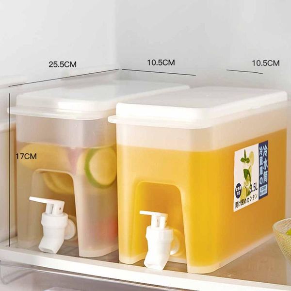 

storage bottles & jars household cold drink water kettle with faucet refrigerator summer bucket bubble bottle
