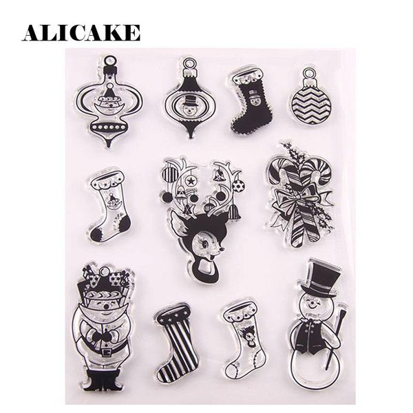 

baking moulds merry christmas silicone cookie cutters snowman deer bell cake stamp sticky decorating bakery cutter tools