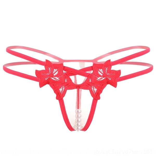 

fq4 embroideryyoung omanreal personsao thongpearl women's open underear crotch t-pantsfemale underearembroideryyoung w, Red;black