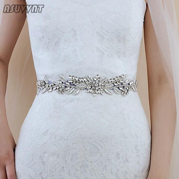 

wedding sashes noble medal craft luxury belts bridal accessory belt sash elegant rhinestone beaded for girl party, White